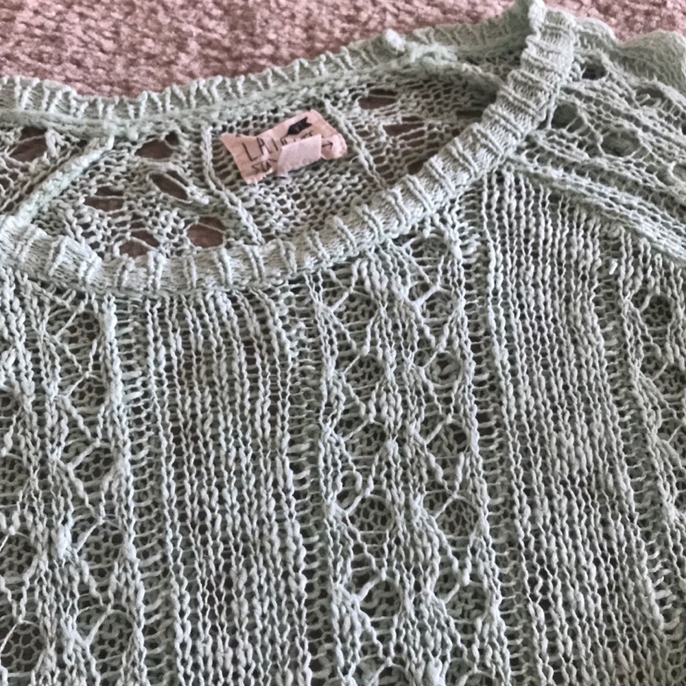 LA HEARTS Mint/Teal Light Sweater - Picture 3 of 3